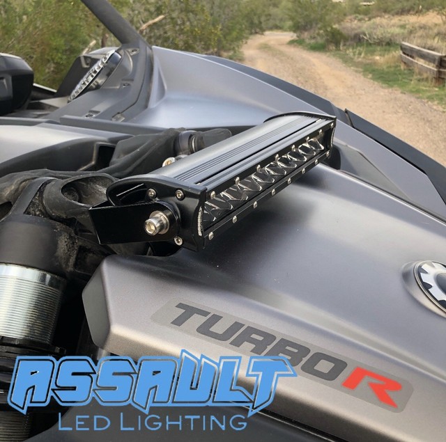 CanAm Maverick X3 Light Bar Shock Mount & 10" Single Row LED Light Bar