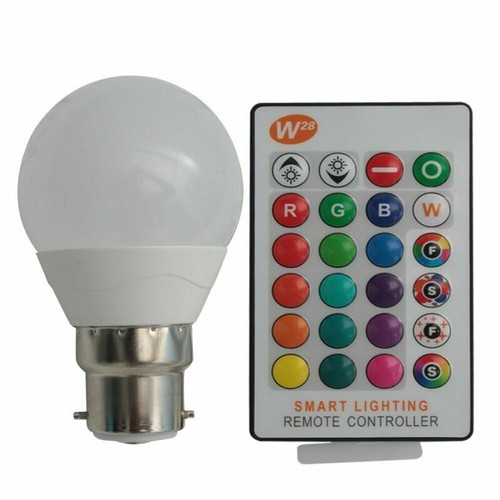 16 Colour Light Bulb RGB LED Bayonet Controlled Screw Lamp Light B22 E27 - Picture 14 of 14