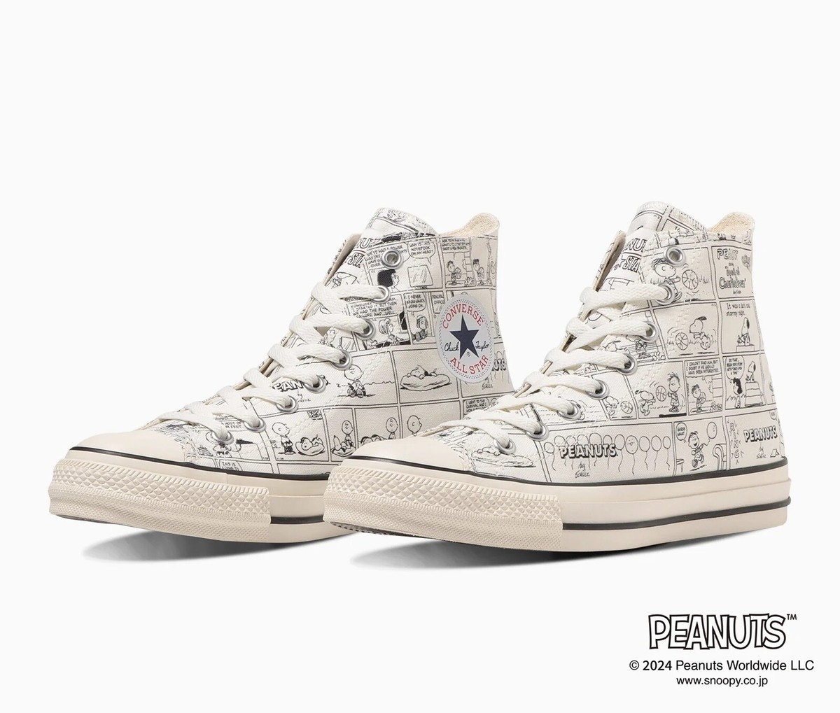 Limited Converse × PEANUTS Off White ALL STAR Ⓡ PEANUTS CP HI