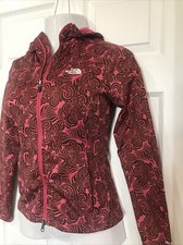 The North Face Women's XS Fleece Lined Full Zip Hoodie Jacket Pink Brown