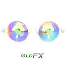 GloFX Clear Kaleidoscope Glasses- Rainbow Wormhole Rave Glasses Diffraction EDM