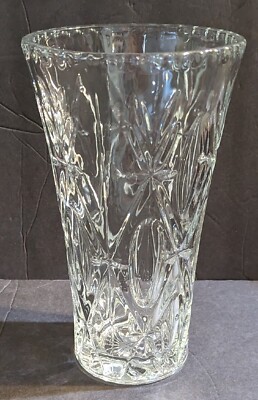 Vintage Anchor Hocking Cross and Olive Collection Tapered Glass Vase