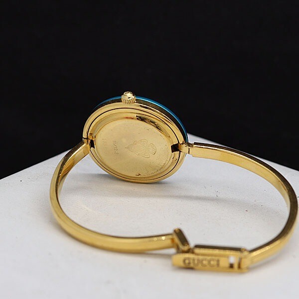 Vintage Gucci 11/12.2 Change Bezel Working Gold White Dial  display picture 1
