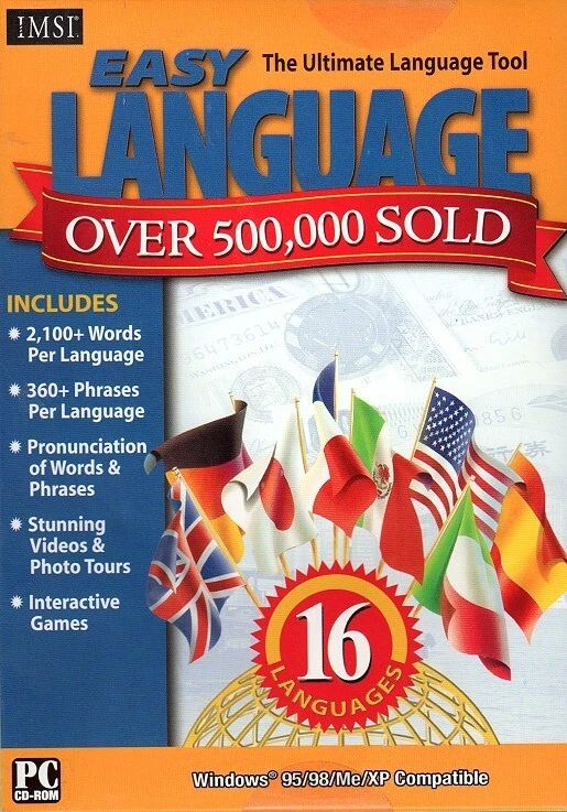 Easy Language (16 Languages) PC-CD Windows 95-XP - NEW CD in SLEEVE - Image 2 of 3