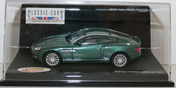Aston Martin Vanquish 2001 British Racing Green Vitesse 20751 1:43 British Cars-image