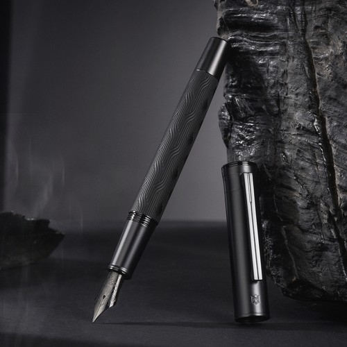 Hongdian 1860 Max Black Forest Fountain Pen Titanium Black EF/F Nib