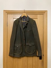BARBOUR SKYFALL DEPT. (B) COMMANDER BOND SIZE L/XL OLIVE GREEN WAXED JACKET