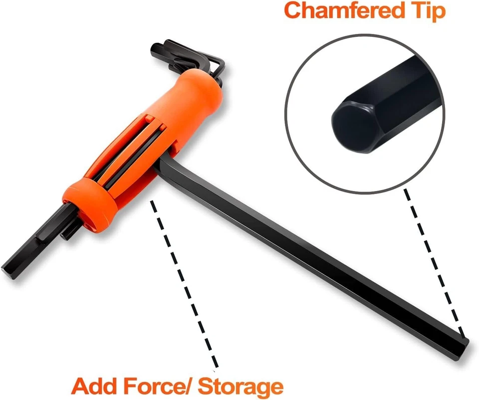Ieusew Allen Wrenches Sets, 8-piece Metric Sizes 2mm 2.5mm 3mm 4mm 5mm 6mm 8mm - Image 3 of 4
