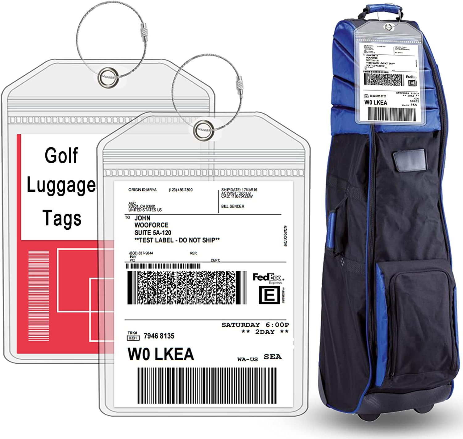 Tag 9 X 6 Shipping Label Holder For Golf