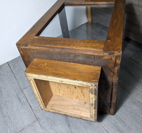 Vitrina/caja vitrina vitrina vitrina mostrador tienda madera y vidrio vintage - Imagen 19 de 21
