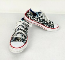 Converse Women's All Star Sneakers Shoes Cheetah Low Top Canvas 352613C Size 2