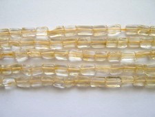 Citrine irregular rectangle beads 4x6mm. Natural citrine gemstone beads 14''