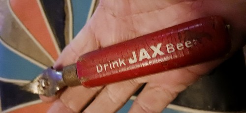 *"VINTAGE LOUISIANA  JAX BEER OPENER RARE COUNTRY  STORE ITEM VERY NICE **