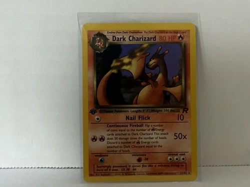 Pokémon TCG  Team Rocket 1st Edition Dark Charizard 21/82 Non-Holo LP