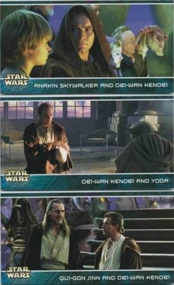 Star Wars Episode I ~ 1999 Hallmark Trivia WIDEVISION CHASE Kartenset H1, H2, H3