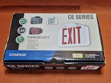 Compass CE Series LED Emergency Exit Sign Red Letters – New Open Box