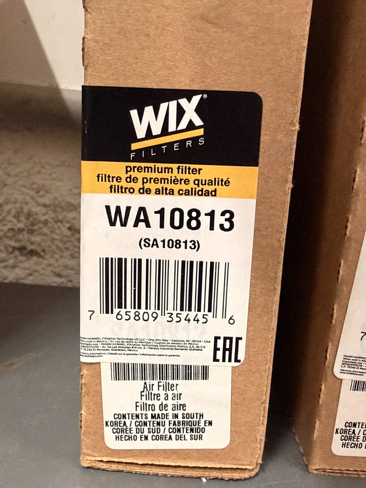 LOTE DE 4 filtros de panel de aire turbo de gas premium Wix para Honda Accord # WA10813 Foto 4 de 4