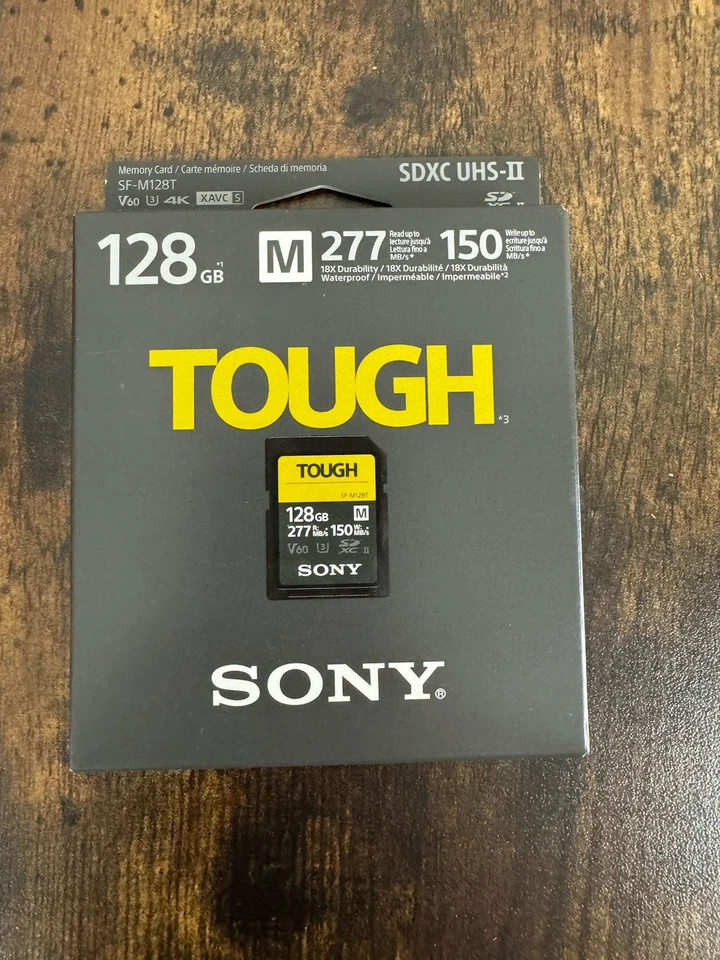 Sony 128GB SF-M Tough Series UHS-II SDXC Memory Card *NEW* - Image 3 of 3