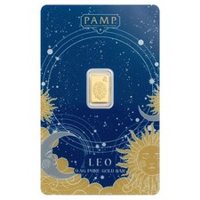 2026 PAMP Suisse Zodiacs Leo 1/2 Gram Gold Proof Like Bar in Assay Card