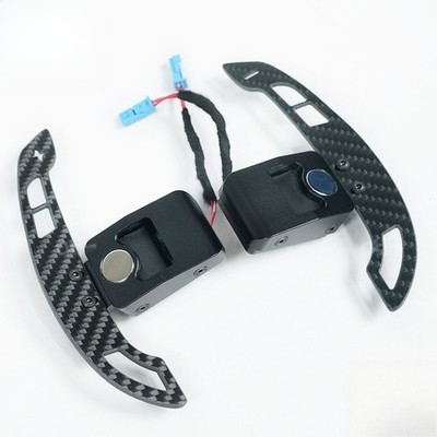 Pair Magnetic Real Carbon Fiber Paddle Shifters For Ford Mustang GT 2018-22 2023