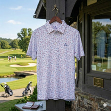 NEW Rhoback The American Icon Men's Short Sleeve Performance Polo