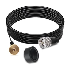 NMO Antenna Mount 3/8" with RG58 Coax Cable 13FT 4m PL259 Male ConnectorDust ...