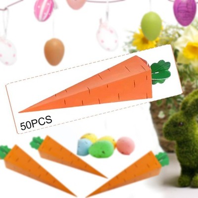 50 Stück Süßigkeitenboxen Einzigartig Karottenform Niedlich Papier Leckerli Boxen Geschenk Aufbewahrung für