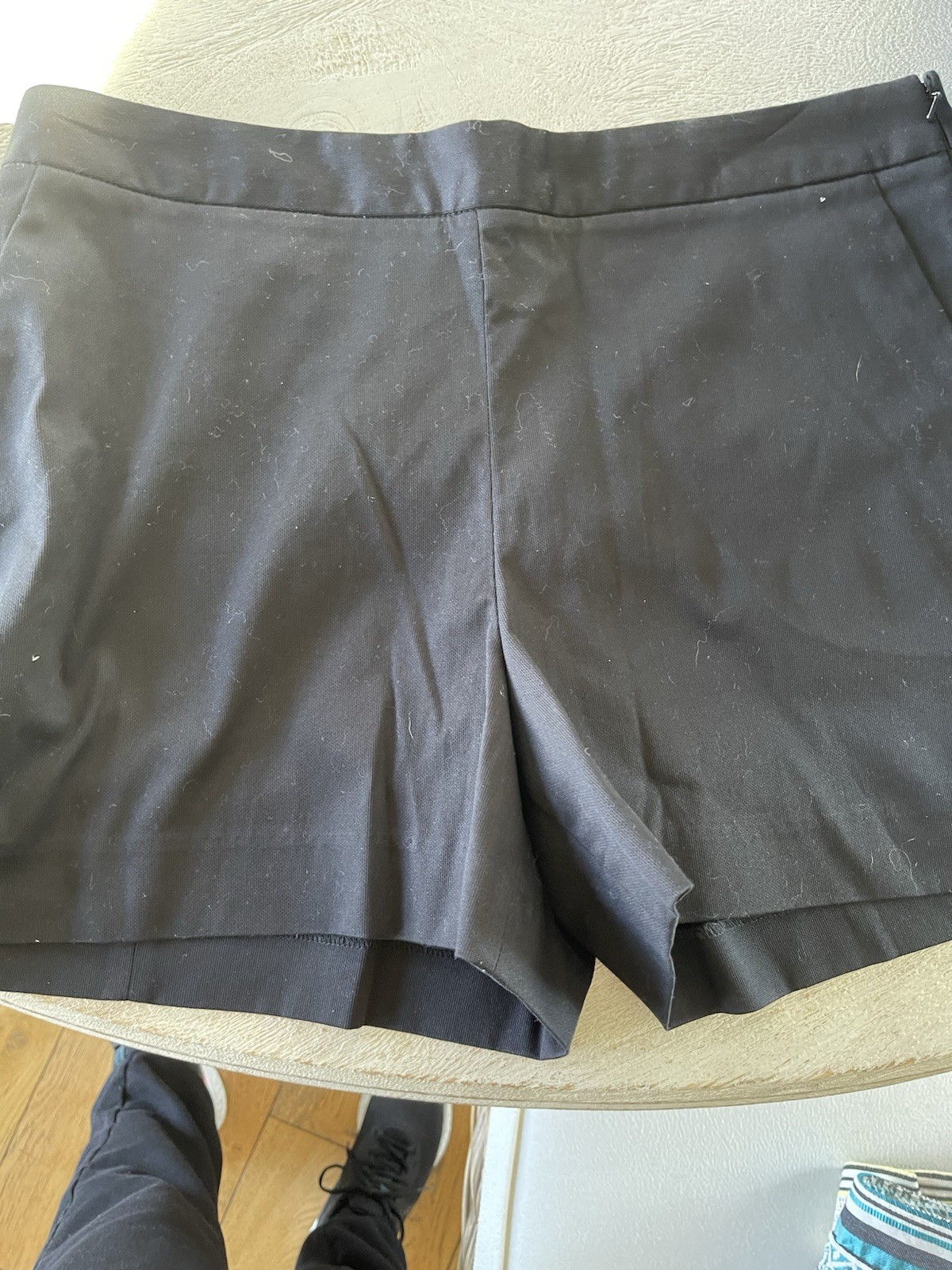 Everlane Women's Chino Shorts Black Size 10 Classic Casual Zip Solid