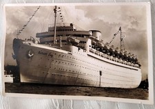 Historische Postkarte 1941, K.d.F. Elektro- Schiff    Robert Ley  , Feldpost