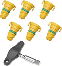 Oil Drain Plug 7 Pack Compatible with Ford F150 Mustang Bronco Edge Lincoln E...