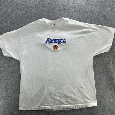 Club America Shirt Mens 2XL White Liga MX Soccer Tee Alstyle Apparel Embroidered