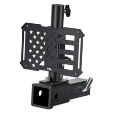  Hitch Flag Pole Holder for Standard 2 Inch Receivers, Fits Single Flagpole