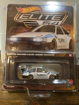 Hot Wheels Elite 64 Turn 14 Toyota Corolla Levin AE86 Custom With Protector