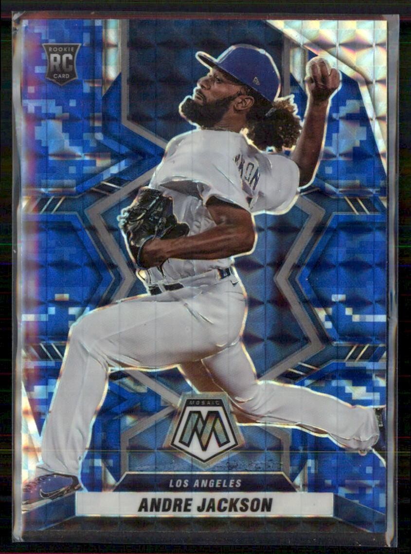2022 Panini Mosaic #228 Andre Jackson Blue Camo Mosaic