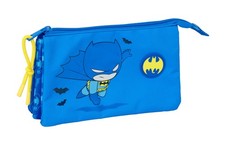 Safta Batman Preschool   Triple Pencil Case, Children's Pencil Case, Ideal for S