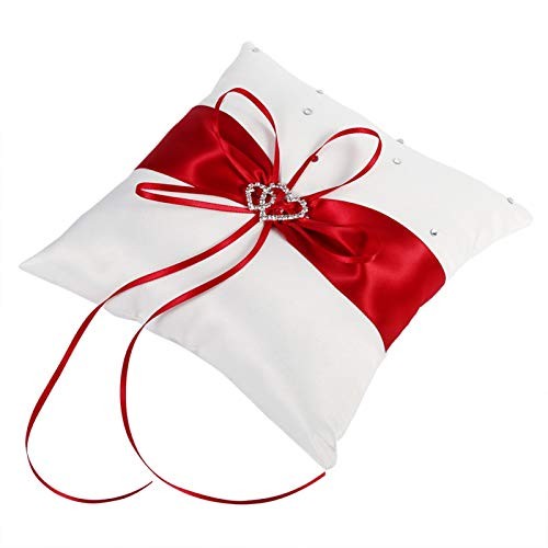 Coussin Alliance Mariage Brodé main avec Perles pour Union Prestige