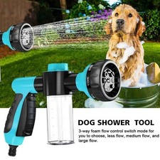 8-in-1 Pet Bath Shower Sprayer High Pressure Hose Nozzle Dog Wash Foam Dispenser