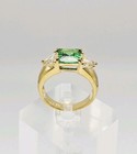 Colleen Lopez CL Sterling Silver Vermeil 2.42ct Green Tourmaline & CZ Ring — photo 3