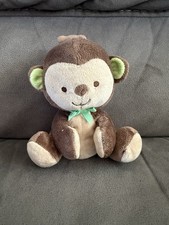 Fisher Price My Little Snugamonkey Monkey Plush Baby Bean Bag Green Bow