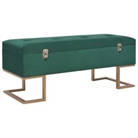 Bank Mit Staufach 105 Cm GrüN Samt