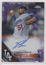 2016 Topps Chrome Rookie Auto Purple Refractor 157/250 Zach Lee #RA-ZL Auto 0c3