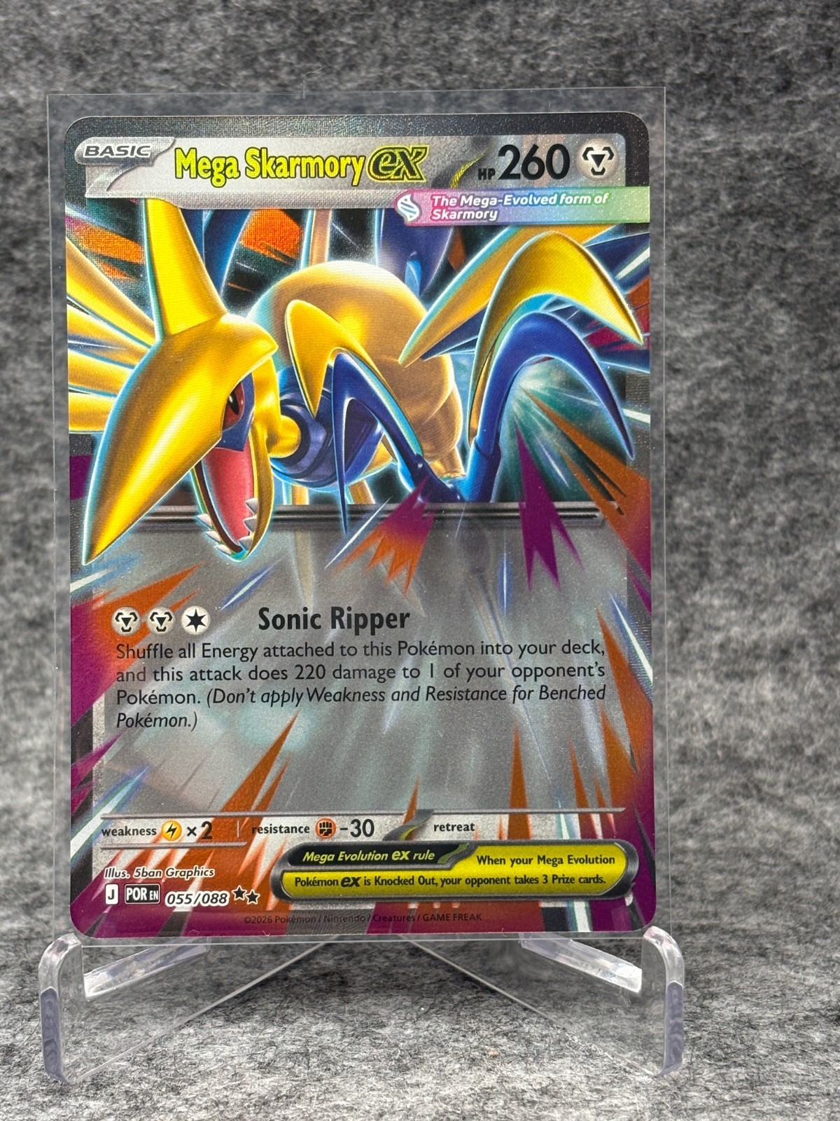 Perfect Order English Mega Skarmory Ex 055/088 Double Rare