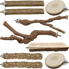 9 Pz Posatoi per Pappagalli, Posatoi per Uccelli, Trespolo per Uccelli E Pappaga