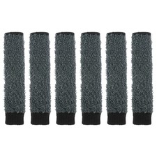 6Pcs Door Handle Covers, Dark Gray Polar Fleece Anti-Scald Door Knob Protector