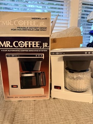 Mr. Coffee Brewer 4 Cup Automatic Drip JR-4 Coffee Maker Machine Classic White