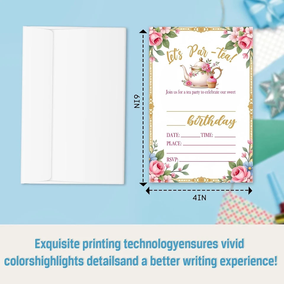 Tarjetas rellenables flor rosa, 25 4x6" con sobres Foto 2 de 4