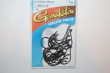 gamakatsu octopus circle hook size 2/0 25 per pack 208412-25 value pack hooks