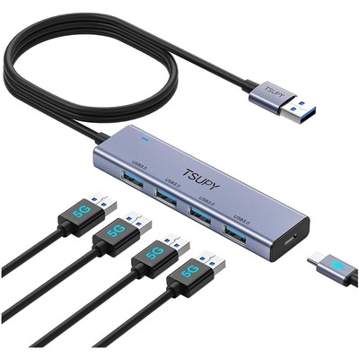 USB Hub Aluminium Verlängerungskabel und USB Splitter