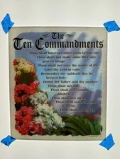 Authentic Vintage 90's The Ten Commandments Bible Heat Transfer Iron On NOS