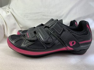 pink cycling shoes